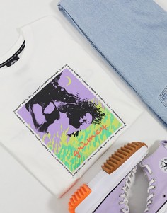 Футболка в стиле oversize с принтом Grimey-Белый
