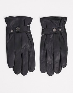 Черные кожаные перчатки для сенсорных гаджетов Barneys Original-Черный Barney's Originals