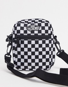 Черная сумка через плечо в клетку Vans-Черный