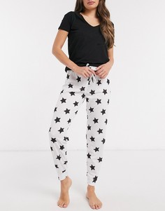 Белые узкие джоггеры от пижамы со звездным принтом Outrageous Fortune-Многоцветный