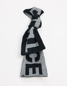 Серый шарф с черными вставками The North Face-Черный