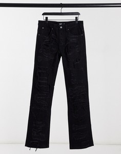 Черные рваные джинсы Jaded London-Черный