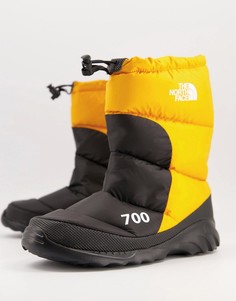 Черные с желтым ботинки The North Face Nuptse 700-Желтый