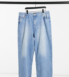 Выбеленные свободные джинсы с завышенной талией ASOS DESIGN Curve-Синий