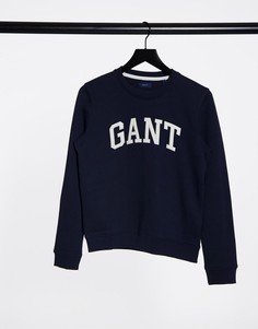 Темно-синий свитшот с логотипом GANT