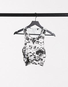 Серый кроп-топ со спинкой-борцовкой In The Style