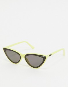 Солнцезащитные очки «кошачий глаз» в желтой оправе Quay Flex. Эксклюзивно для ASOS-Желтый