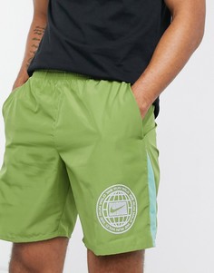 Шорты Nike Running Wild Run цвета хаки с логотипом-Зеленый цвет