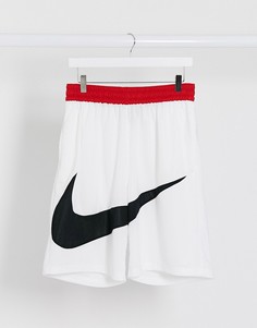 Белые шорты с логотипом-галочкой Nike Basketball-Белый