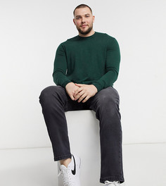 Темно-зеленый хлопковый джемпер ASOS DESIGN