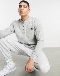 Серый лонгслив Dickies Henley