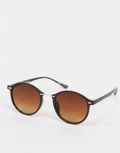 Коричневые круглые солнцезащитные очки Accessorize-Коричневый