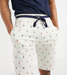 Кремовые шорты для дома со сплошным принтом логотипа в виде всадника Polo Ralph Lauren x ASOS Exclusive-Белый