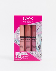 Набор из трех блесков для губ NYX Professional Makeup Diamonds & Ice Please-Красный