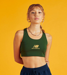 Зеленый бралетт New Balance - эксклюзивно для ASOS