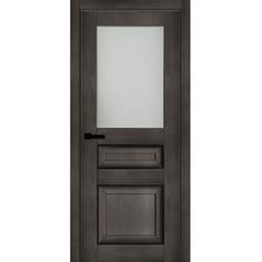 Дверь межкомнатная глухая с замком в комплекте Дерби 2000x600 мм CPL цвет дуб чёрный КРАСНОДЕРЕВЩИК