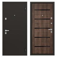 Дверь металлическая Гросс Техно, 860 мм, левая, цвет дуб морёный Torex