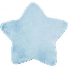 Коврик-звезда из искусственного меха 80х80 см, цвет голубой