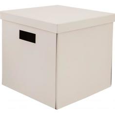 Коробка складная 31х31х30 см картон цвет бежевый Storidea