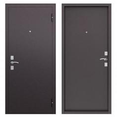 Дверь металлическая Стеф Блок, 960 мм, правая, цвет коричневый Torex
