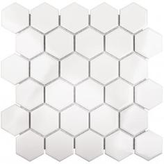Мозаика керамическая StarMosaic Homework Hexagon White Glossy 26.5x27.8 см цвет белый