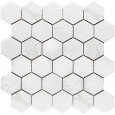 Мозаика керамическая StarMosaic Homework Hexagon Carrara Matt 27.1x28.2 см цвет серый