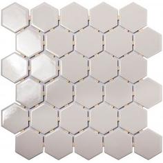 Мозаика керамическая StarMosaic Homework Hexagon Grey Glossy 27.1x28.2 см цвет серый