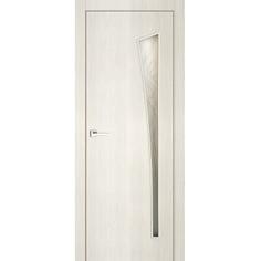 Дверь межкомнатная остекленная ламинированная Белеза 200х60 см цвет тернер белый Принцип