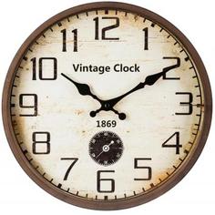 Часы настенные «Vintage Clock», цвет коричневый, 30 см Atmosphera