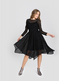 Асимметричное платье миди из сетчатой ткани O'stin