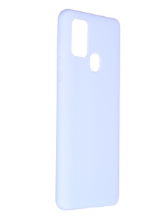 Чехол Pero для Samsung Galaxy A21s Liquid Silicone Light Blue PCLS-0016-LB ПЕРО