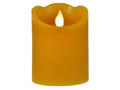 Светодиодная свеча Kaemingk Праздничная 7.5x10cm Mustard 480006/165392