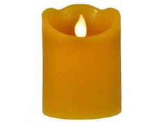 Светодиодная свеча Kaemingk Праздничная 7.5x15cm Mustard 480008/165394