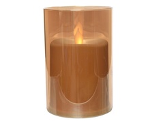 Светодиодная свеча Kaemingk Огонёк в стакане 8.3x12.5cm Gold 482966/162049
