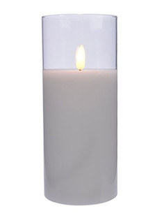 Светодиодная свеча Kaemingk Фьёга 7.5x18cm White 485350/171934