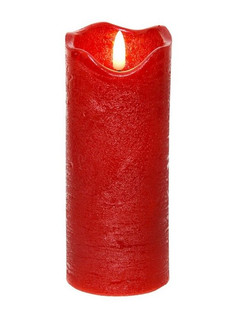 Светодиодная свеча Kaemingk Живая душа 7x17cm Red 165397