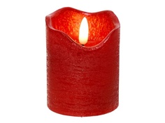 Светодиодная свеча Kaemingk Живая душа 7x9cm Red 480024/165395