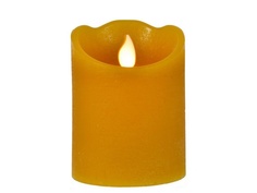 Светодиодная свеча Kaemingk Праздничная 7.5x12.5cm Mustard 165393