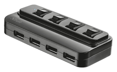 Хаб USB Trust 4 Port USB 2.0 Hub with Switches 20619