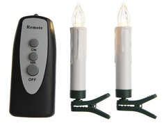 Гирлянда Kaemingk Свечи Рождественские на клипсах 10 тёплых белых LED-огней 1.5х10cm 494521/159889