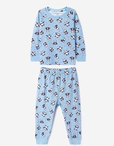 Голубая пижама с пандами для девочки Gloria Jeans