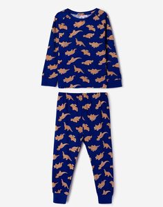 Синяя пижама с принтом для мальчика Gloria Jeans