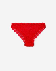 Красные кружевные трусы-бразилиана женские Gloria Jeans