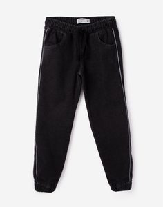 Чёрные джинсы-джоггеры для мальчика Gloria Jeans