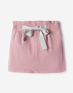 Розовая джинсовая юбка-трапеция для девочки Gloria Jeans