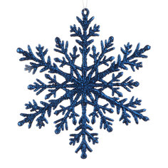 Декорация Weiste снежинка синяя 11 см