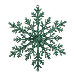 Декорация Weiste снежинка зелёная 11 см