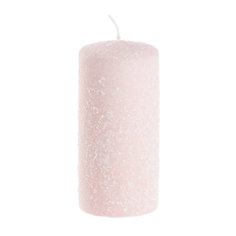 Свеча Wenzel Lights розовая 15х7 см