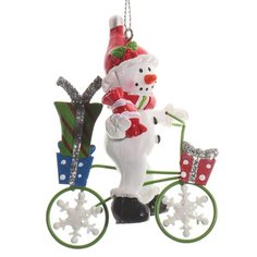 Елочная игрушка Санта и Снеговик 8 см Без бренда