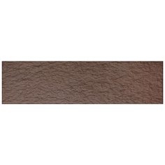 Клинкерная плитка Керамин Амстердам камень коричневая рельефная 24,5х6,5 см